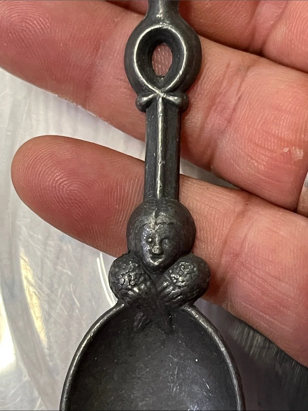Antique peltre decorative black